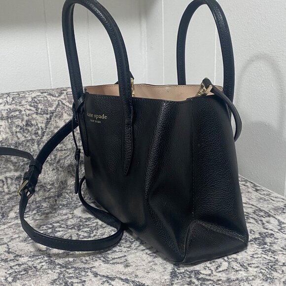 Kate Spade New York EVA Leather Small Satchel in Black - Picture 3 of 7